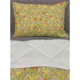 thumbnail image 3 of Natural Comforter & Sham Bedding Set, Botanical Theme Apples Falling Autumn Leaves Pattern Cartoon Fruity Images, 3 pcs Duvet Set Microfiber Filling Quilt, 5 Sizes, Multicolor, by Ambesonne, 3 of 4