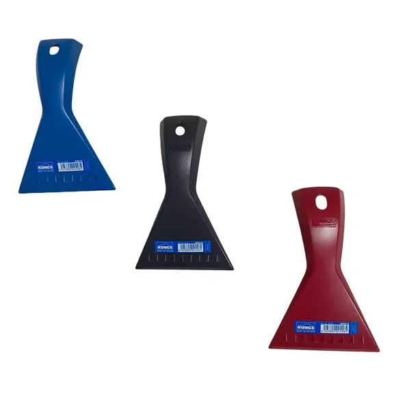 Kungs Baby-IS Ice Scraper & Windshield Wiper Cleaner - Set of 3 - Gray, Blue, Red - Super Strong Polycarbonate - Made in Finland