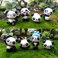 thumbnail image 4 of Yuarrent Estatua de panda Estatuilla de animales Adornos de escultura adorables atractivos Decoración del hogar, 4 of 6