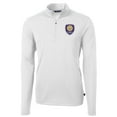 thumbnail image 2 of Men's-Cutter & Buck  White Orlando City SC Big & Tall Virtue Eco Pique Recycled Quarter-Zip Top, 2 of 3
