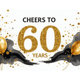 thumbnail image 4 of Glamorous Glittery 60 Years Celebration Banner Backdrop Party Supplies for 60th Birthday Decorations Photography Props Party Background Decors, 4 of 8