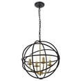thumbnail image 4 of Octavia 4 light Brass and Dark Brown Pendant, 4 of 4