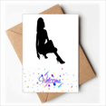 thumbnail image 1 of Hot Underwear Woman Squats Welcome Back Greeting Cards Envelopes Blank, 1 of 3