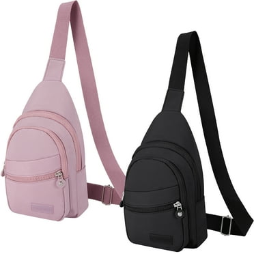 Hengguang 2 Pack Crossbody Sling Bag, Small Sling Bag for Women Men, Sling Backpack Chest Daypack Crossbody Backpack for Travel Sports Running Hiking
