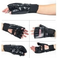 thumbnail image 3 of Kiplyki Half Mitts Gloves Flexibility PU for MMA Training, Black, 3 of 6
