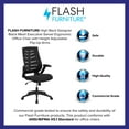 thumbnail image 4 of Flash Furniture High Back Designer Black Mesh Executive Swivel Ergonomic Office Chair with Height Adjustable Flip-Up Arms, 4 of 12