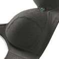 thumbnail image 4 of Mallwal Women's Spaghetti Strap Bra Pullover Bra Feature V-Neck Soft Bra Style W-506 Black L, 4 of 7