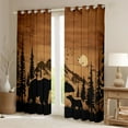 thumbnail image 2 of Manfei Wildlife Animal Bear Curtains Pack of 2 (42x84 Each),Natural Landscape Mountain Curtains Blackout,Rustic Western Farmhouse Bedroom Curtains For Boys,Ultra Soft Home Decor, 2 of 6