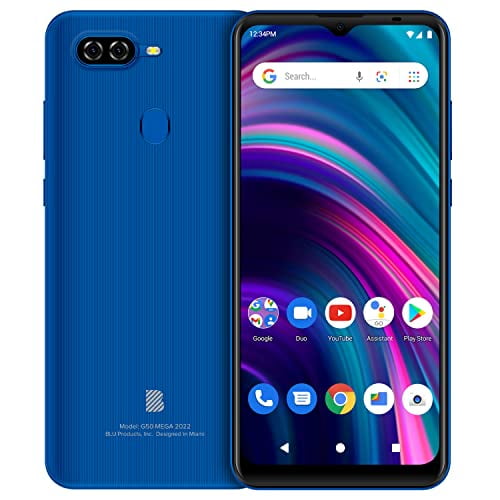 Restored BLU G50 Mega 2022 G0670WW 32GB Dual SIM GSM Unlocked Android Smartphone - Blue