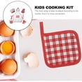 thumbnail image 4 of Grilling Apron Toys for Girls Kids Cooking Food Service Aprons Bbq Mittens Toddler Child, 4 of 6