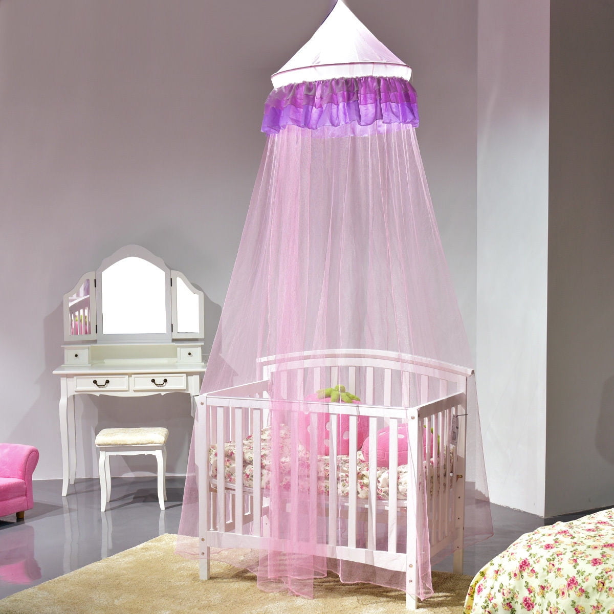 Costway Moustiquaire De Lit Moustiquaire Baldaquin Ciel De Bebe Lit Protection Des Insectes 60 210 650cm Rose Walmart Canada