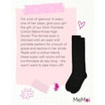 thumbnail image 7 of MeMoi  Pointelle Cotton Blend Knee High Sock - Girls - Female, 14, Black, 7 of 7