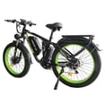 thumbnail image 2 of ORLMS 60V 25Ah Electric Bike for Adult, 3000W Peak Dual Motors, 26" x 4.0" Fat Tire City Commuter E-Bike with Hydraulic Brakes, 35MPH, 7-Speed, UL2849 Certified(Green), 2 of 8