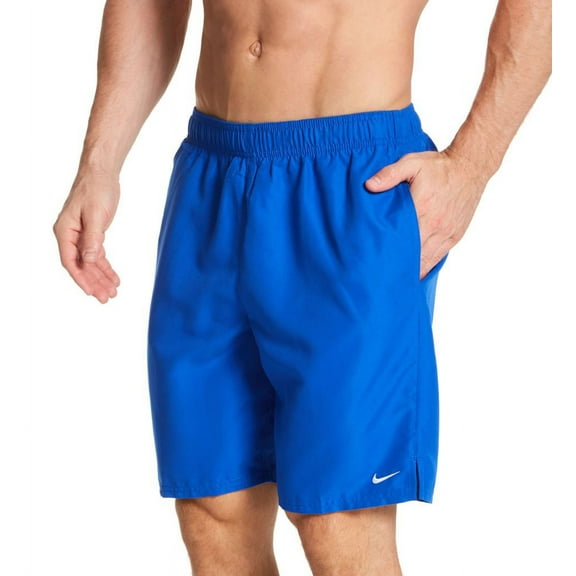 Nike Mens Solid Lap 9 Inch Volley Short Swim Trunk - Game Royal White - XL