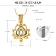 thumbnail image 2 of Personlized Lotus with Heart Urn for Ashes Cremation Jewelry for Ashes Urn Necklace Lockets for Human Ashes Pet Ashes Necklace, 2 of 5