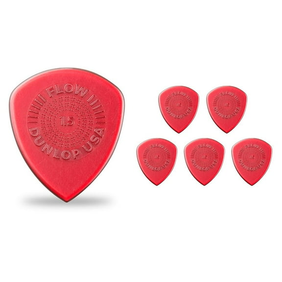 Dunlop Flow Standard 6-Pack Grip Guitar Picks 1.5 mm 6 Pack