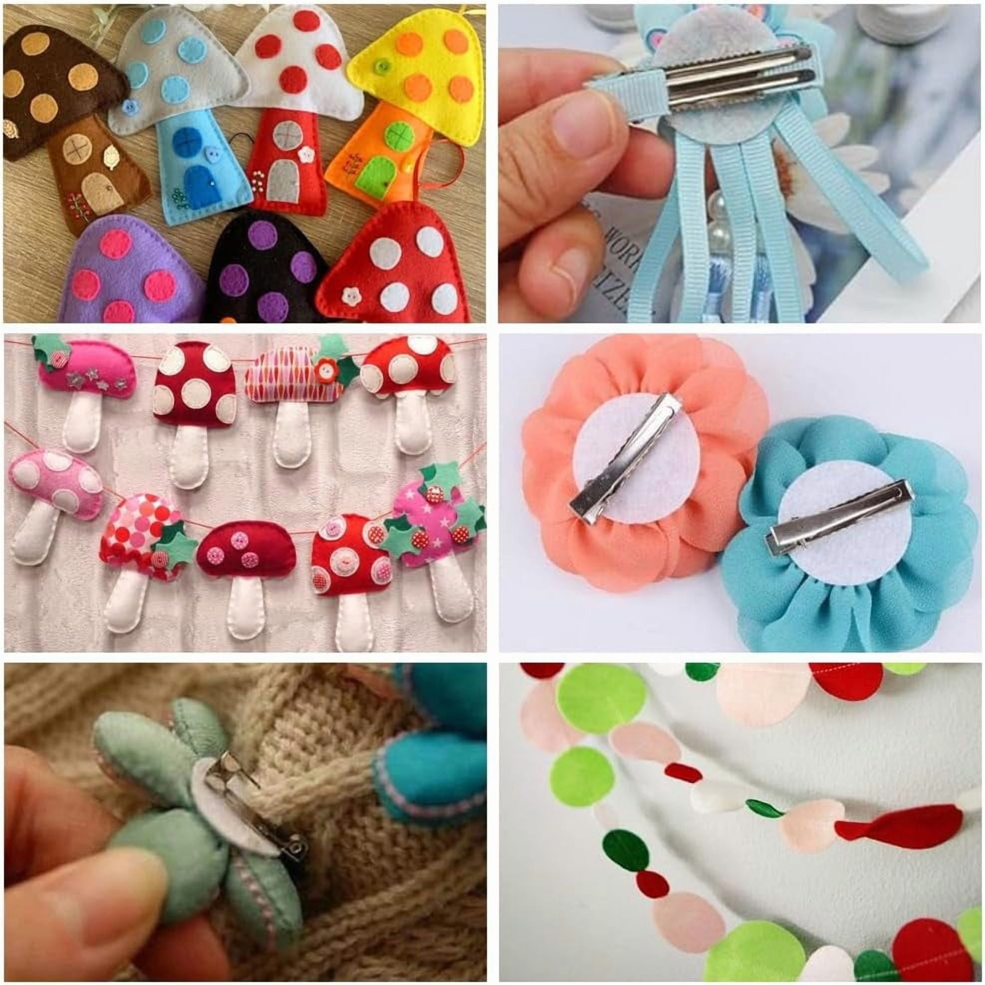 1000Pcs 10 Sizes Felt Round Circles White Felt Shapes Pre Cut Non Woven Soft Disc Universal Needlework Handcraft Sewing Small Pad for Felting DIY Craft Hair Clip Glue Projects Accessories White DIY