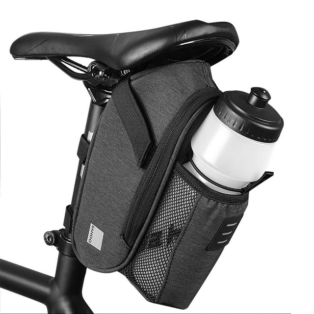 Bolsa de sillín de bicicleta con bolsillo para botella de agua Asiento de bicicleta impermeable