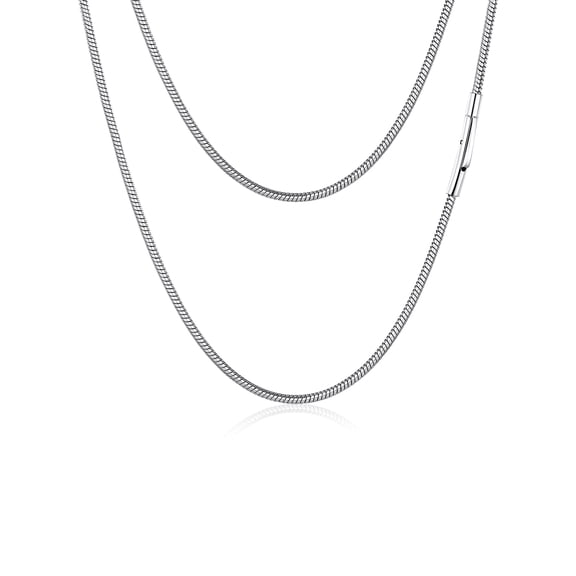 PROSTEEL Stainless Steel Necklace for Men Women 2mm Snake Chain 20 Inch Birthday Mother Jewelry Gifts for Adults Boyfriend Girlfriend