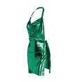thumbnail image 1 of Gibobby Vestido sexy para mujer corto Vestido ajustado con abertura lateral para mujer Casual Halter Neck Backless Glitter Falda Slim Fit Fiestas diarias (Verde,CH), 1 of 5