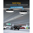 thumbnail image 6 of Sunco Outdoor Canopy Lights, LED Square Ceiling Exterior Carport Garage Patio Porch Light, Waterproof IP65, 60W, 8000 Lumens, 5000K Daylight, Dimmable (0-10V) ETL/DLC, 6 of 7