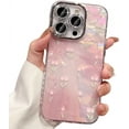 thumbnail image 2 of Compatible with iPhone Case,Glitter Camera Lens Protection Laser Gradient Flower Floral Clear [Compatible with Wireless Charging] Soft Shockproof Cover Phone Case (Pink,iPhone 14 Plus), 2 of 6