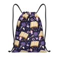 thumbnail image 1 of Xecao Lavender Flowers Pattern Sports Drawstring Backpack - String Swim Gym Bag with Wet Proof Pocket for Women&Men-Small, 1 of 6