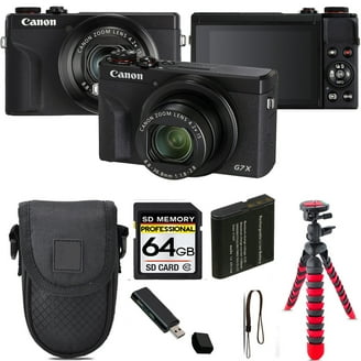 Canon PowerShot G7X Mark II Compact Camera, WiFi, Photo Bundle, 2x