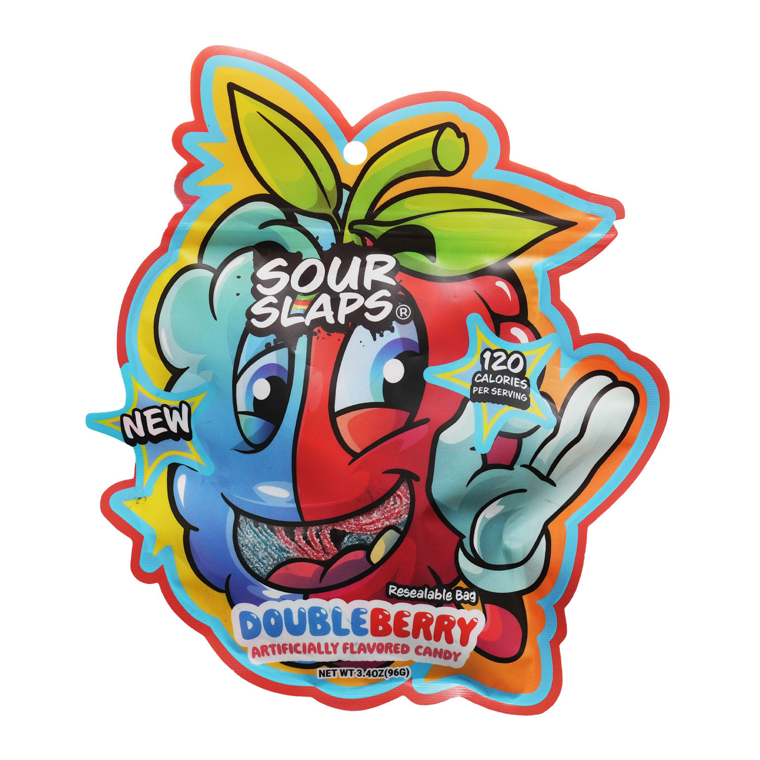 Sour Slaps 7-Pack Flavored Sour Candy Belts - Deliciously Sour, Fresh & Chewy, Extreme Sour Kick, Vegetarian, 7 Mouth Watering Flavors Sweet Snack Fruit Candies Tangy Bonbon