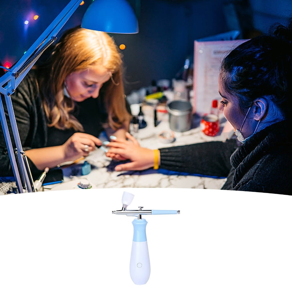 Zeiwohndc Professional Nail Airbrush Sprayer 0.3mm Nozzle 3 Pressure Setting USB C