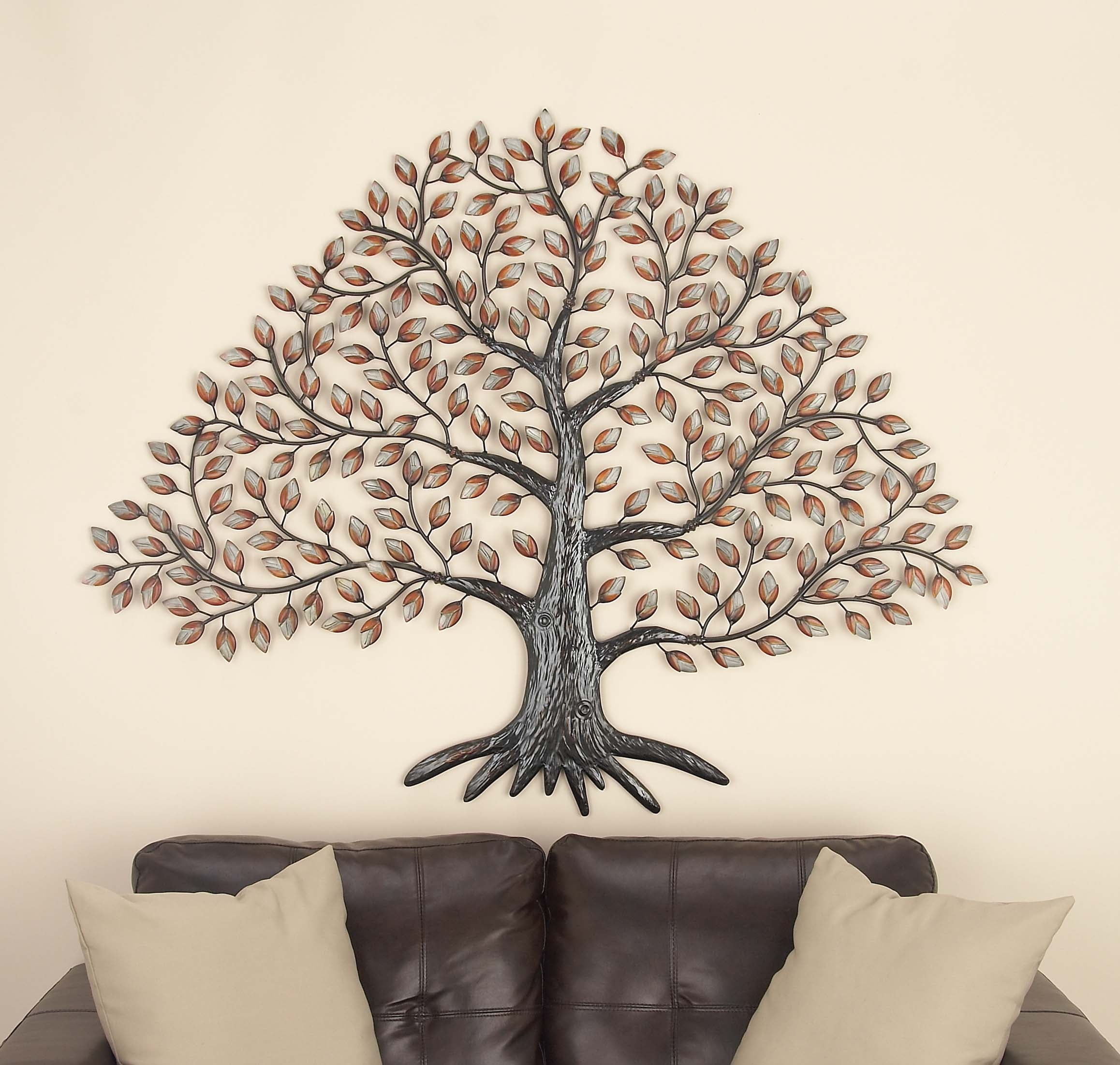Decmode Traditional 46 X 57 Inch Metal Tree Wall Decor Multicolor