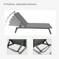 thumbnail image 4 of Outdoor Chaise Lounge Aluminum Set of 2 Recliner with 5-Position Adjustable Backrest Patio Lounge Chair for Balcony Poolside Garden Summer Park Patio Grey, 4 of 7