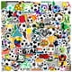 thumbnail image 1 of Calcomanías de vinilo impermeables de fútbol, 50 unidades, para fútbol F, 1 of 2