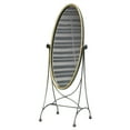 thumbnail image 3 of Gray and Gold Oval Vanity Floor Mirror, 3 of 5
