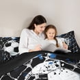 thumbnail image 5 of jejeloiu Soccer Sport Game Full Size Comforter Sets,Football Gaming Lovers Bedding Sets For Boys Kids Reversible 3-Piece, 5 of 8