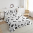 thumbnail image 3 of Manfei Wildlife Animal Bear Bedding Comforter Set,Tropical Botanical Pine Twin Comforter Sets,Rustic Western Farmhouse Bedding Set For Boys,Ultra Soft Home Decor Reversible,2 Pieces, 3 of 8