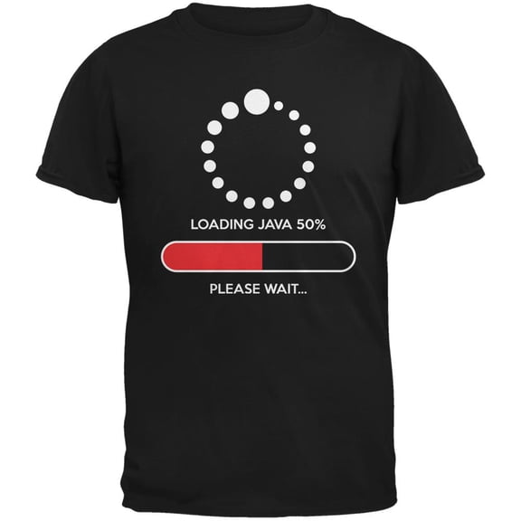 Installing Java Coffee Funny Black Adult T-Shirt - 2X-Large