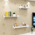 thumbnail image 2 of White Floating Shelves Wall Mounted Set of 3 Display Ledge Shelves Bookshelf Display Wall Shelf Storage Rack for Bedroom, Living Room, Bathroom, Kitchen, 2 of 8