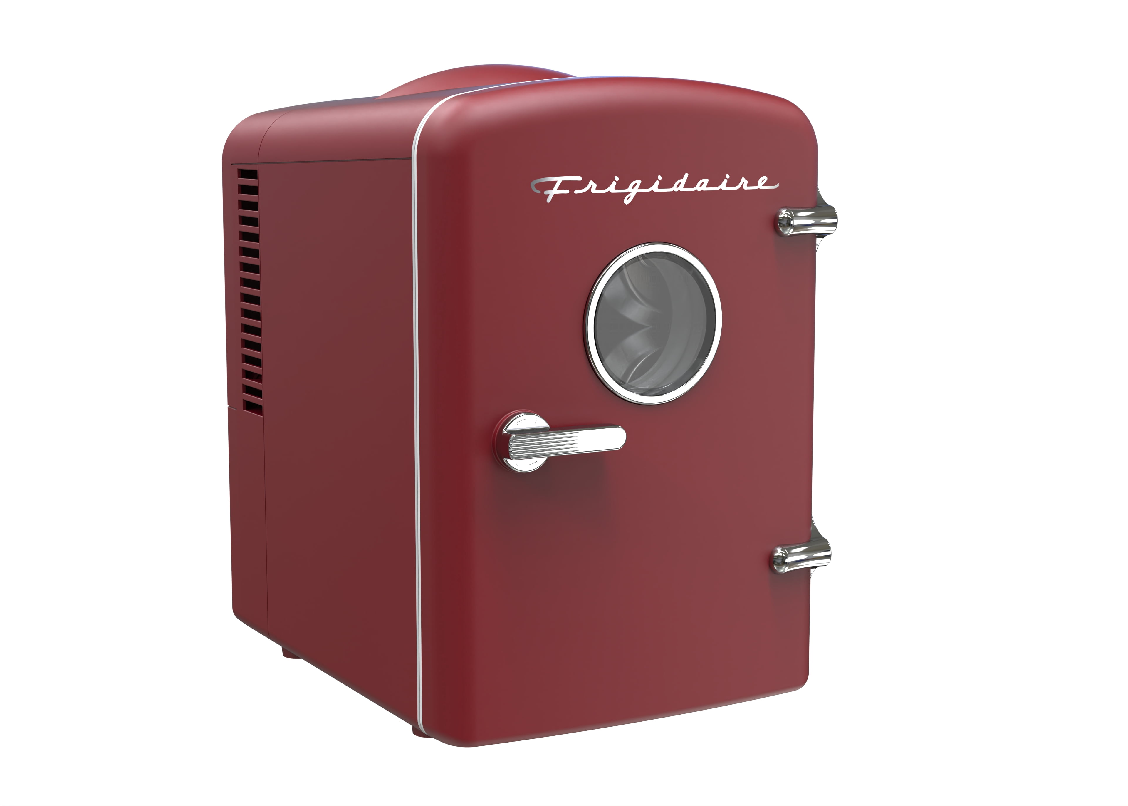 Frigidaire 6 Can Mini Fridge, 4L Portable Personal Cooler – Retro Skincare Fridge, Small Compact Refrigerator, Red