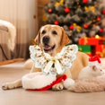 thumbnail image 2 of Pañuelos navideños para perros Pañuelos navideños suaves para perros Baberos ajustables para perros Bufanda transpirable con encaje lindo para mascotas Accesorios reversibles para mascotas, 2 of 6