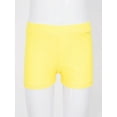 thumbnail image 7 of Aislor Kids Girls Boy Cut Shorts Low Rise Active Dance Shorts Yoga Workout Bottoms Yellow 4, 7 of 7