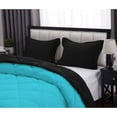 thumbnail image 5 of DNG Creations 5 Piece Reversible Diamond Pattern Comforter Solid - 100% Egyptian Cotton, 800 TC ( Full/ Queen - Size ) All-Season 550 GSM ( Turquoise-Blue/Black Colour ), 5 of 7