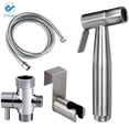 thumbnail image 4 of Deago Bidet Sprayer Set, Stainless Steel 150cm Handheld Bidet Attachment with Ergonomic Design, 4 of 12