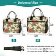 thumbnail image 4 of FORMRS Insulated Lunch Bag Unisex Large Capacity with Shoulder Strap, Retro Christmas Holly, 4 of 6