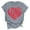 Gray, variant on Tbopshirt Valentine's Day T-Shirts for Women Short Sleeve Graphic Tees, Printing Love Heart Round Neck Plus Size Womens Tops S-XXXL