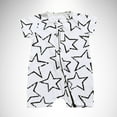 thumbnail image 2 of WERYOUNG Girls Boys Bodysuits Summer Unisex Cute Short Sleeve Star Printed Round Neck Zipper Bodysuit Cute Daily Wear Homewear Onesie,B,6-12 Months, 2 of 3