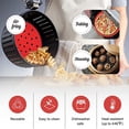 thumbnail image 4 of Vaidha 1PC Reusable Fryer Lining Round Non-stick Pan Mat Fryer Mat, 4 of 7