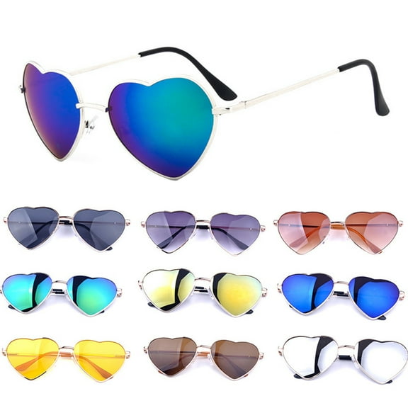 Raindrops 1Set Bright Sunglasses Shaped Metal Frame For Women Uv