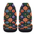 thumbnail image 5 of POLERO Easy to Clean Front Seat Cover for Van, Stretchy Elastic Vehicle Seat Covers Polyester 2 Piece, Vibrant Floral Garden, 5 of 13