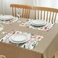 thumbnail image 3 of Pioneer Flower Floral Print Pattern Summer Placemats Table Placemats Set Of 4-Linen Kitchen Washable Placemats Table Mats 12x18 Inch Non-Slip Heat Resistant, 3 of 6